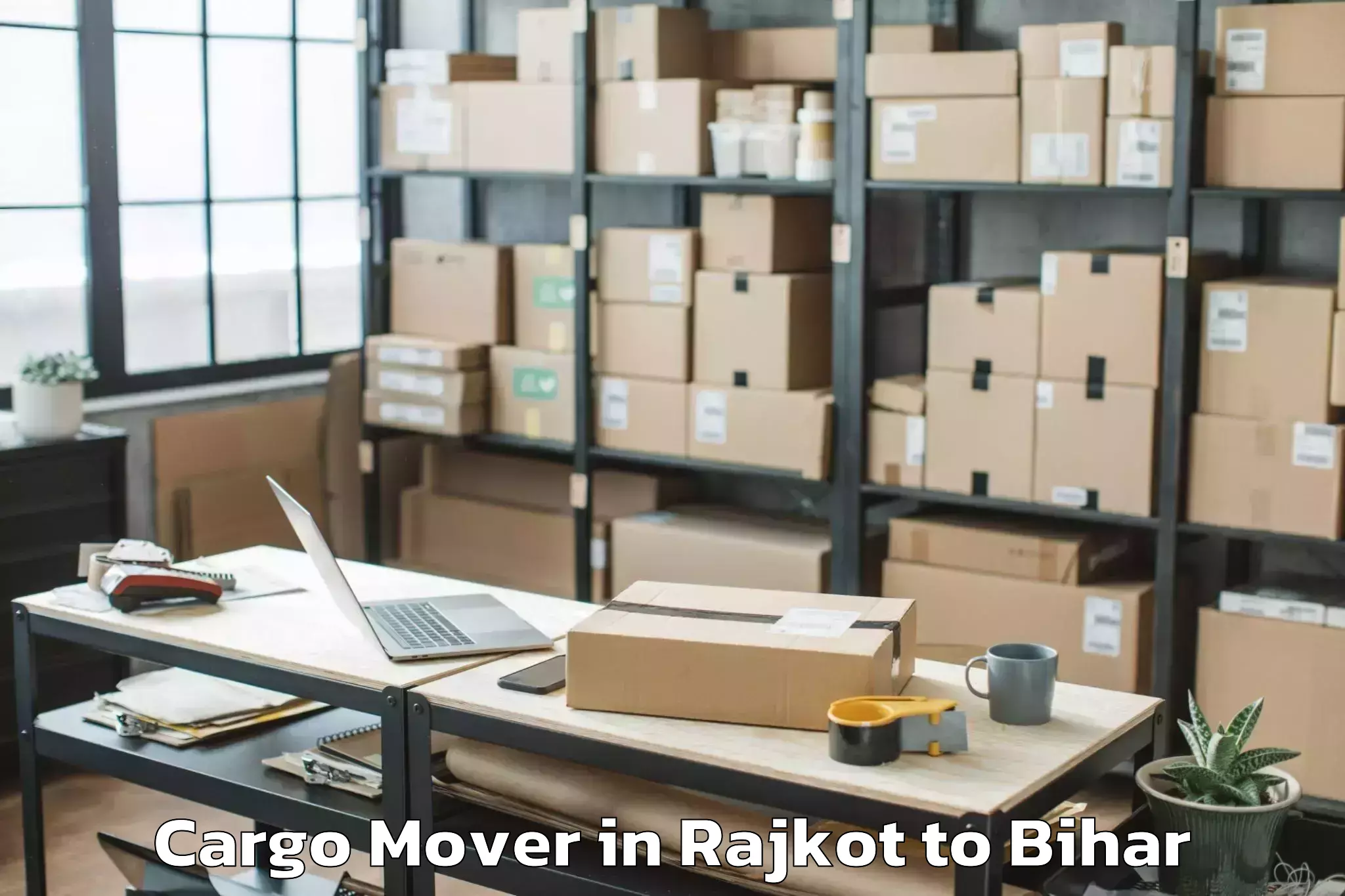 Book Rajkot to Triveniganj Cargo Mover